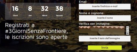 #3GiorniSenzaFrontiere – Iscriviti on line
